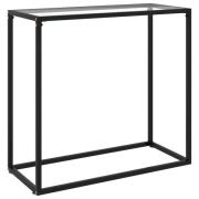 vidaXL Konsolbord transparent 80x35x75 cm härdat glas