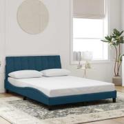 vidaXL Bed Frame without Mattress "Hanko" Blue 140x200 cm Velvet