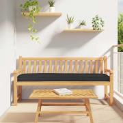 vidaXL Pallkuddset 2 pcs Svart 200 x 40 x 8 cm Oxford Tyg