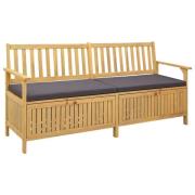 vidaXL Förvaringsbänk med kudde med lagring med dörr 170 x 63 x 84 cm