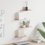 vidaXL Vägg hylla med hylla Väggmonterad 4 pcs Rosa 30 x 9 x 2,5 cm