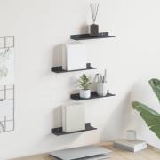vidaXL Flytande hylla Väggmonterad 4 pcs Antracit 30 x 9 x 2,5 cm Stål