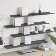 vidaXL Vägg hylla med hylla 4 pcs Antracit 100 x 18 x 2,5 cm