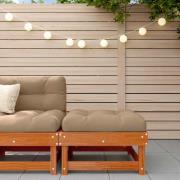 Trädgårdsfotpall Massivt furu VaxBrun 61 x 60,5 x 30 cm