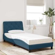 vidaXL Bed with Mattress Blue 80x200 cm Velvet