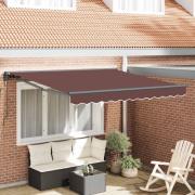 vidaXL Markisram Brun 300 x 250 cm Polyester med PU-beläggning