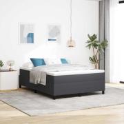 vidaXL Plattform sängram Mörkgrå 140 x 190 cm Kordread tyg