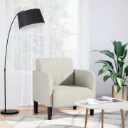 vidaXL Soffstol med armstöd gräddvit 54 cm sammet