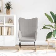 vidaXL Gungstol Ljusgrå Sherpa tyg