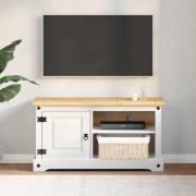 vidaXL TV-skåp Corona Vit 100 x 40 x 52 cm Massiv furu