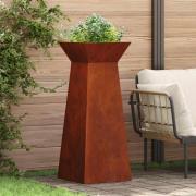 vidaXL Pelarkrukor 2 pcs Silver 40 x 40 x 100 cm Väderbeständig stål