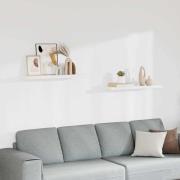 vidaXL Svävande vägghyllor 2 st vit 90x23,5x3,8 cm MDF