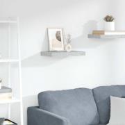 vidaXL Svävande vägghylla betonggrå 40x23x3,8 cm MDF