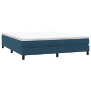 vidaXL Resårsäng utan madrass mörkblå 180x210 cm sammet