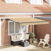 vidaXL Utfällbar markis Flerfärgsdesign 300 x 250 cm tyg