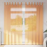 vidaXL Voile gardiner med öglor 2 st orange 140x225 cm