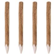 vidaXL Staketstolpar spetsiga 4 st hasselträ 90 cm