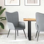 vidaXL Vilstol ljusgrå tyg