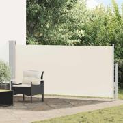 vidaXL Infällbar sidomarkis 140 x 300 cm gräddvit