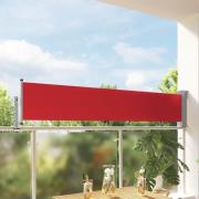 vidaXL Infällbar sidomarkis 60x300 cm röd