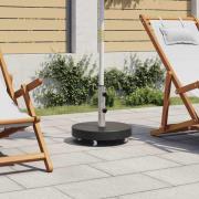 vidaXL Parasollfot granit 30 kg rund svart