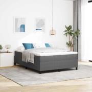 vidaXL Plattform sängram Ljusgrå 140 x 190 cm Kordread tyg