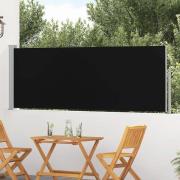 vidaXL Infällbar sidomarkis 100x300 cm svart