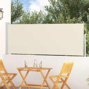 vidaXL Infällbar sidomarkis 100x300 cm gräddvit