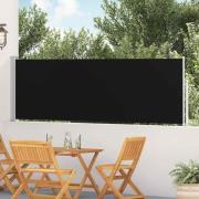 vidaXL Infällbar sidomarkis 100x500 cm svart