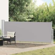 vidaXL Infällbar sidomarkis 140x500 cm grå