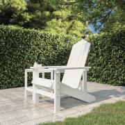 vidaXL Adirondackstol HDPE vit