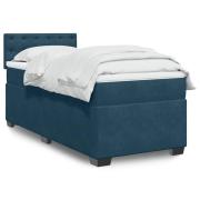 vidaXL Ramsäng med madrass mörkblå 80x200 cm sammet