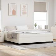 vidaXL Plattform sängram Kräm 200 x 200 cm Kordread tyg