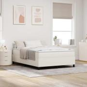 vidaXL Plattform sängram Kräm 140 x 190 cm Kordread tyg