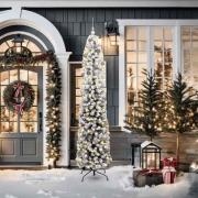 vidaXL Konstgjord julgran Grön 210 cm PVC och stål och plast