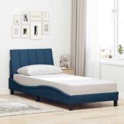 vidaXL Bed Frame without Mattress "Hanko" Blue 90x190 cm Fabric