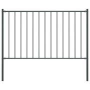 vidaXL Staketpanel Woerden med stolpar stål 1,7x1,25 m antracit