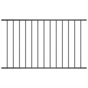 vidaXL Staketpanel Woerden pulverlackerad stål 1,7x1,17 m svart