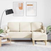 vidaXL Soffset med kudde Linne Polyester