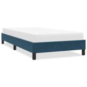 vidaXL Sängram utan madrass mörkblå 100x210 cm sammet