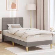 vidaXL Sängram med huvudgavel Taupe 80 x 200 cm Tyg