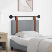 vidaXL Hängande Huvudgavel Enfärgad Ljusgrå 90 x 55 x 5 cm Antik PU