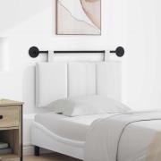 vidaXL Hängande Huvudgavel Väggmonterad Randig Vit 100 x 55 x 5 cm tyg