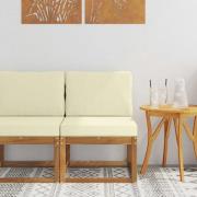 vidaXL Utomhus Mellansoffa Massivt Akaciaträ