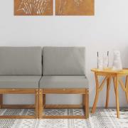 vidaXL Utomhus Mellansoffa Massivt Akaciaträ