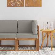 vidaXL Utehörnsoffa Massivt Akaciaträ