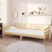 vidaXL Dagbädd med madrass 90x200 cm massiv furu