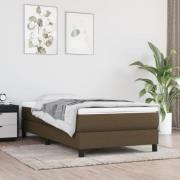 vidaXL Boxspring-sängram mörkbrun 80x200 cm tyg