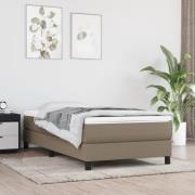 vidaXL Boxspring-sängram Taupe 90x200 cm tyg