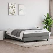 vidaXL Boxspring-sängram mörkgrå 140x190 cm tyg